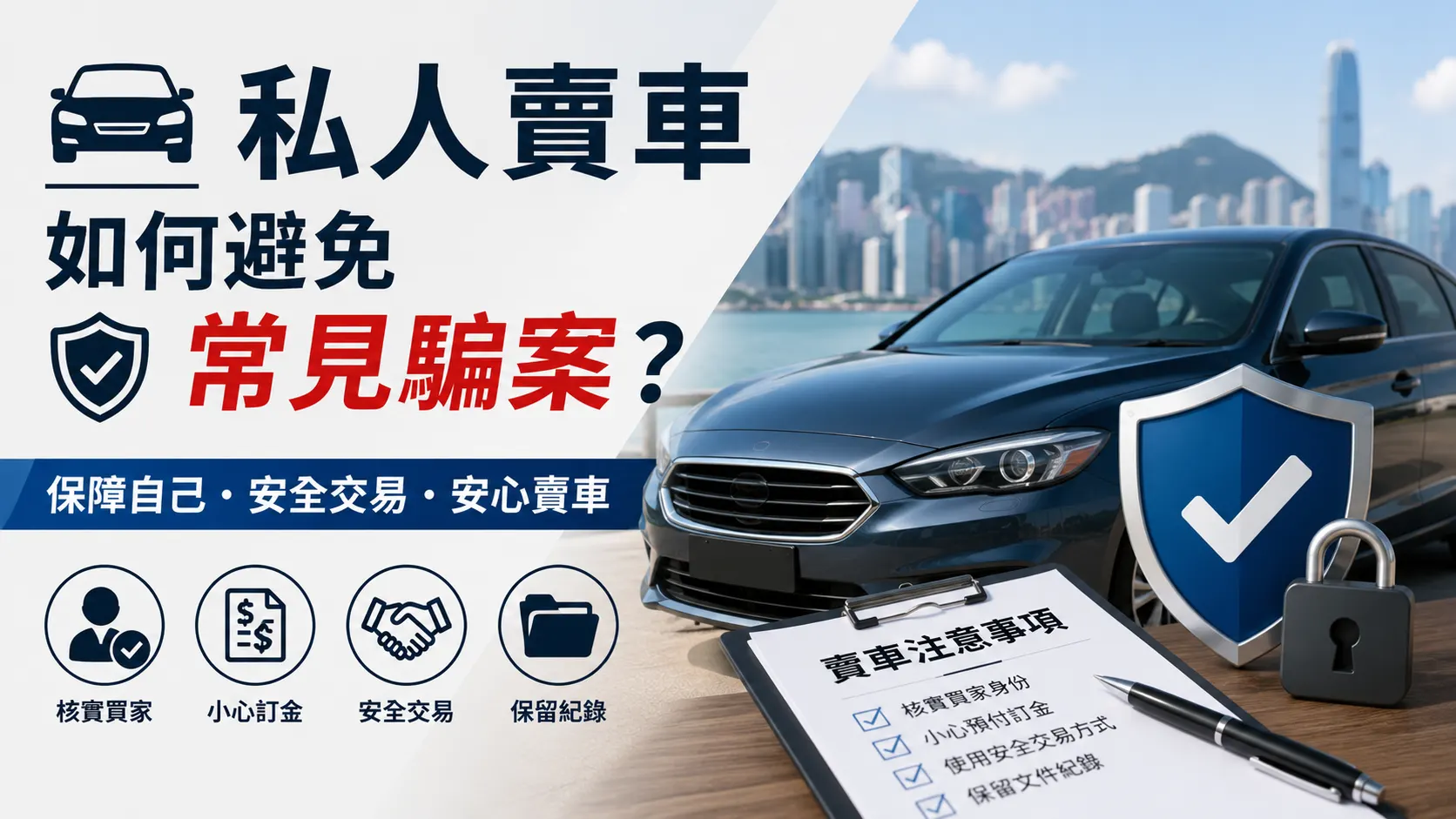 私人賣車如何避免常見騙案？