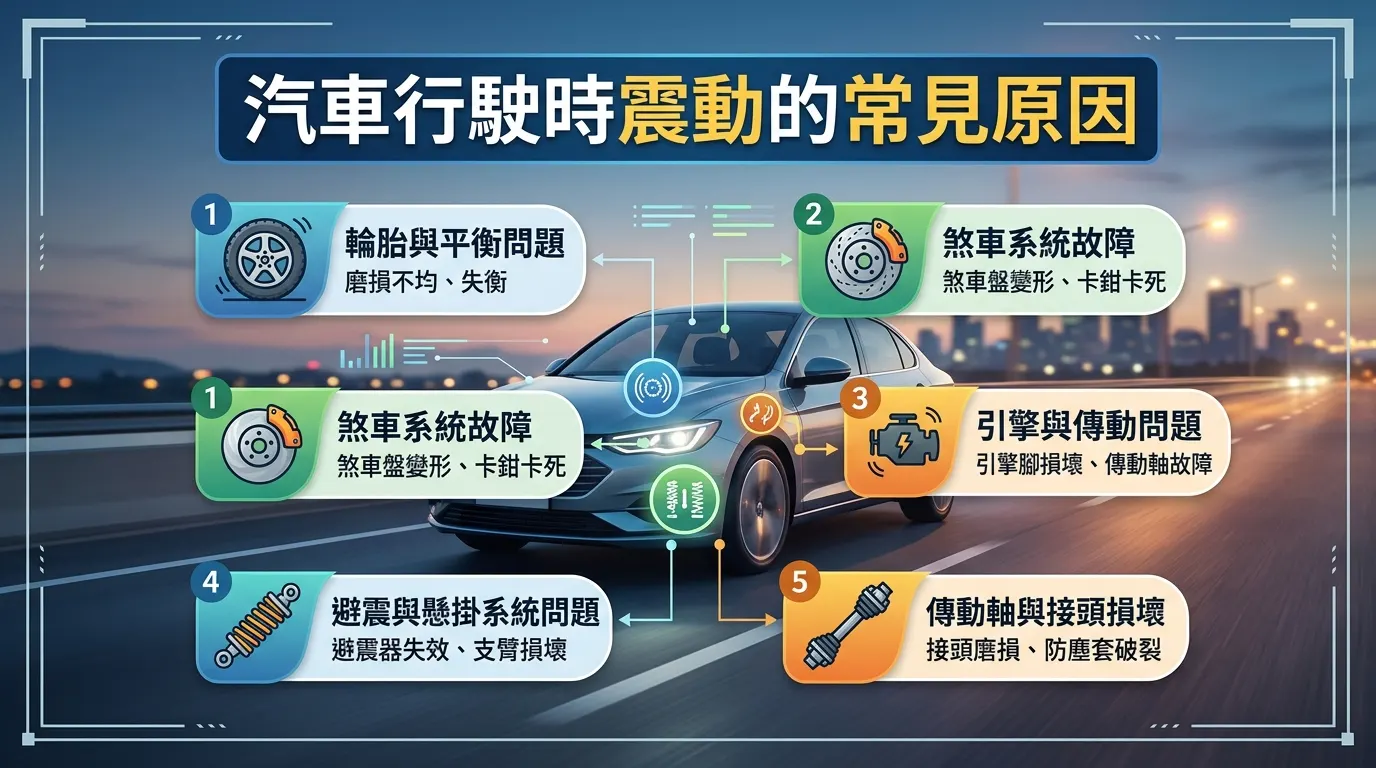 汽車行駛時震動的常見原因
