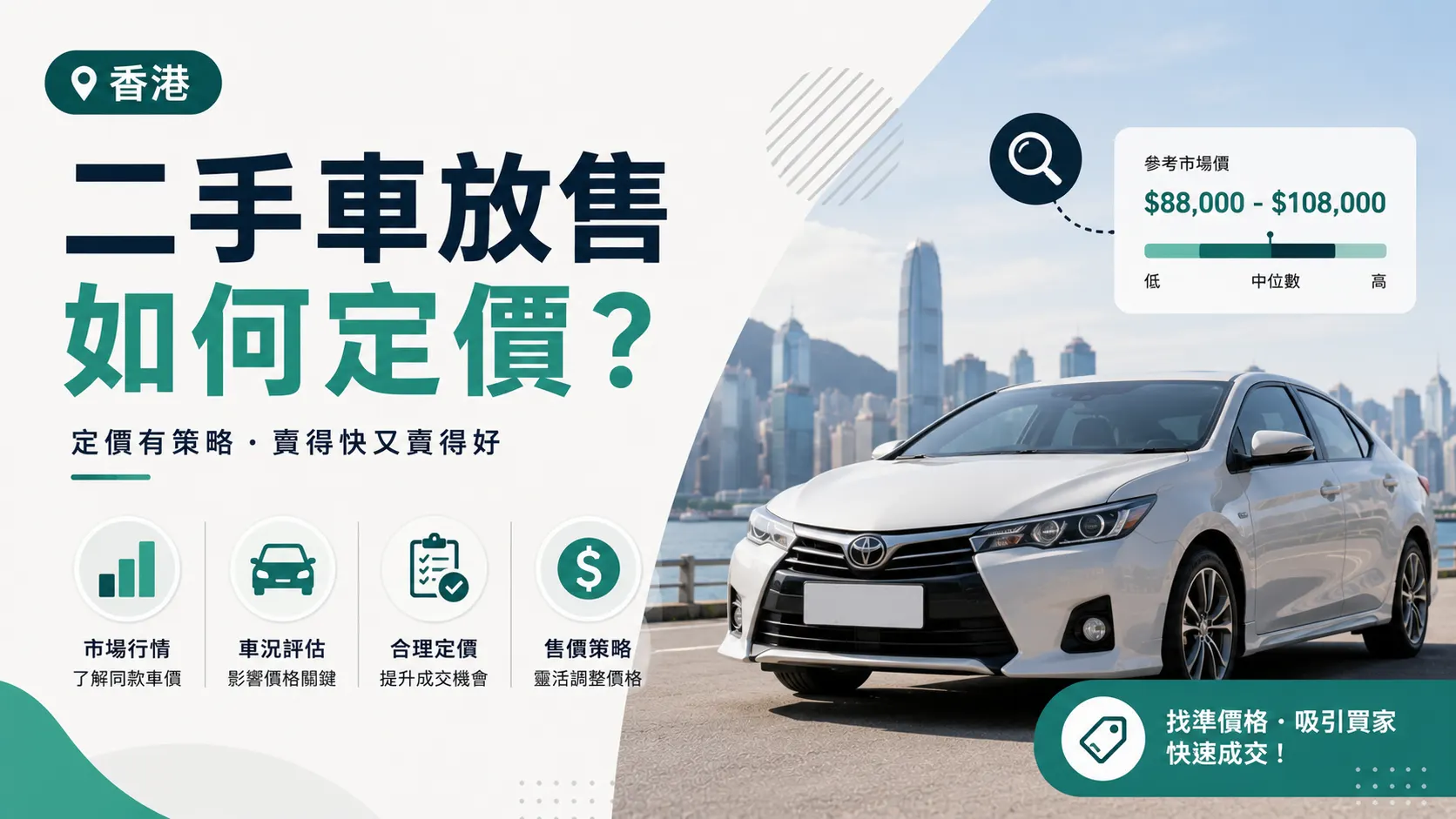 香港二手車放售如何定價？
