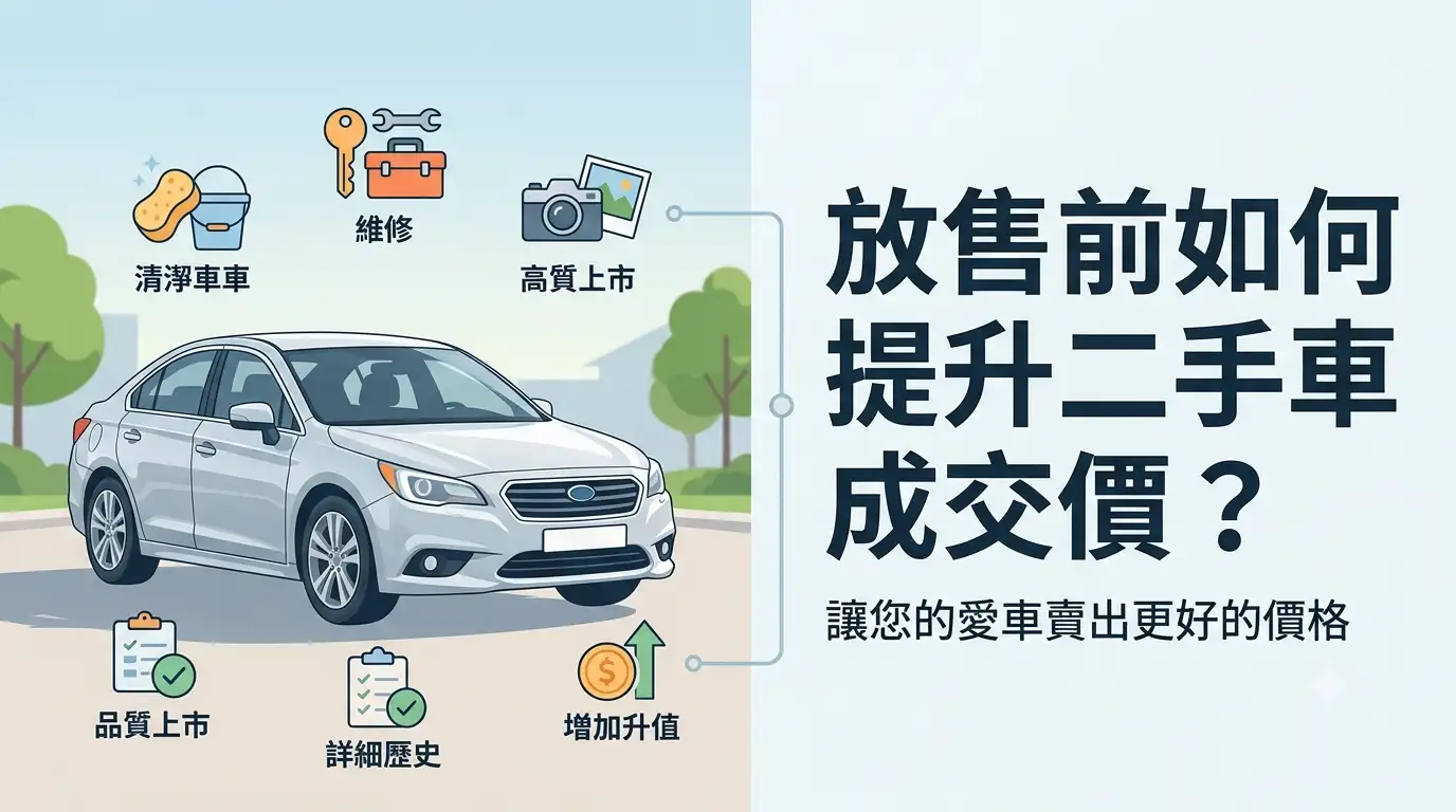放售前如何提升二手車成交價？