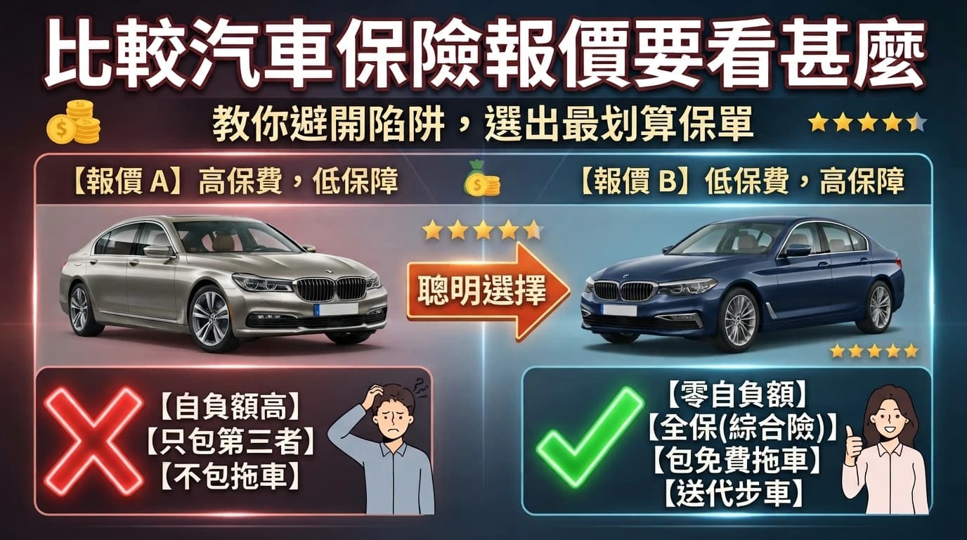 比較汽車保險報價要看甚麼?